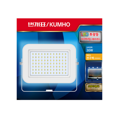 번개표 LED 사각투광등 30W/50W/75W/100W (전구색/주광색) 화이트/블랙 간판 야외조명
