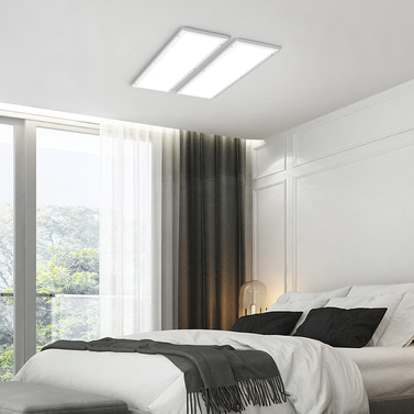 번개표 LED 평판 방등 세트 50W 슬림 엣지 조명 (안방,침실,작은방/조합형 2개)